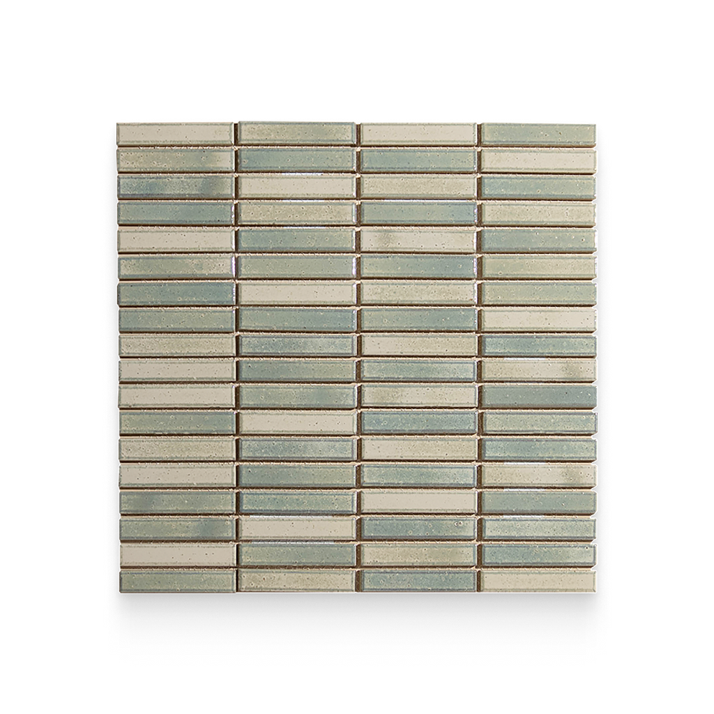 Suna 1.1x5.71 Seafoam Glossy Stacked Mosaic