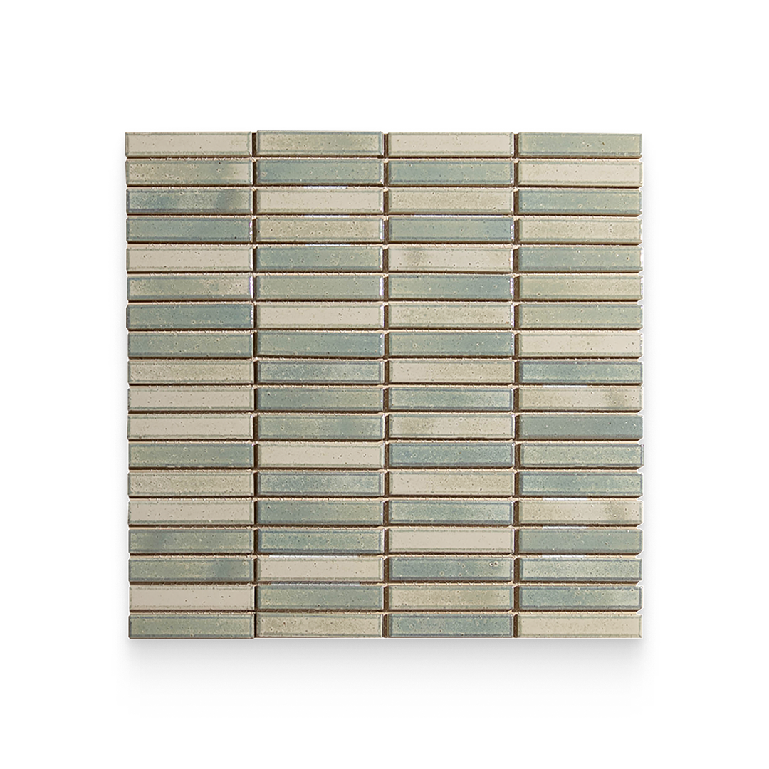 Suna 1.1x5.71 Seafoam Glossy Stacked Mosaic
