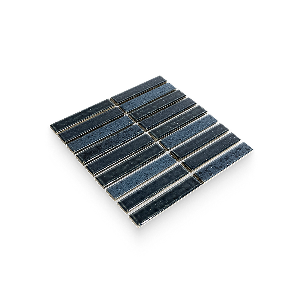 Suna 1.1x5.71 Tidal Blue Matte Stacked Mosaic