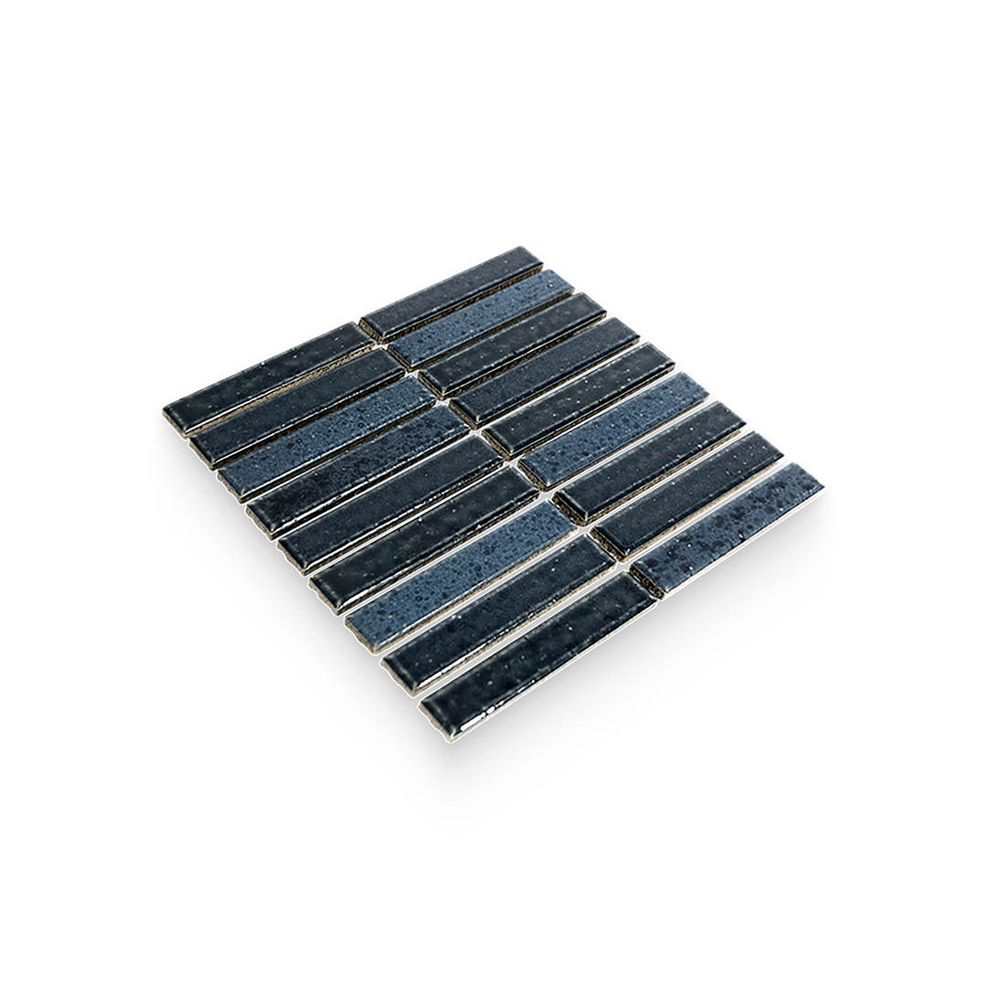 Suna 1.1x5.71 Tidal Blue Matte Stacked Mosaic