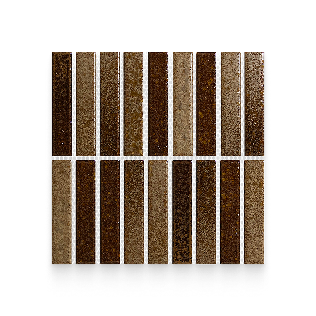 Suna 1.1x5.71 Mud Matte Stacked Mosaic