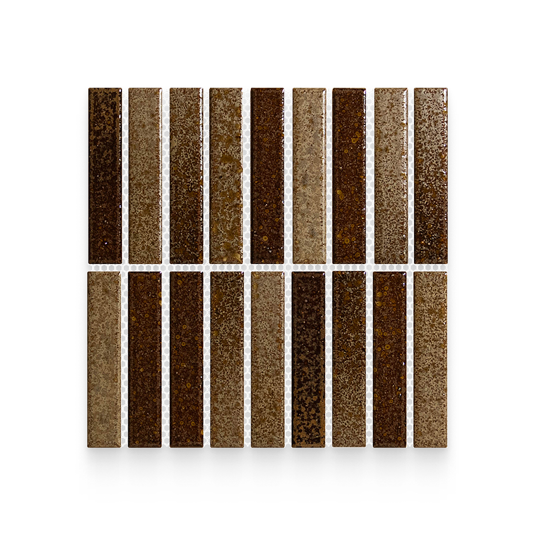 Suna 1.1x5.71 Mud Matte Stacked Mosaic
