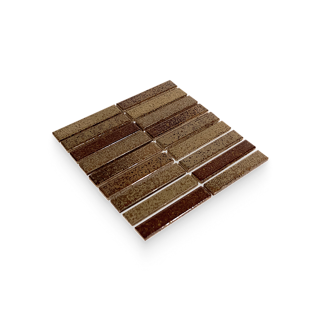 Suna 1.1x5.71 Mud Matte Stacked Mosaic