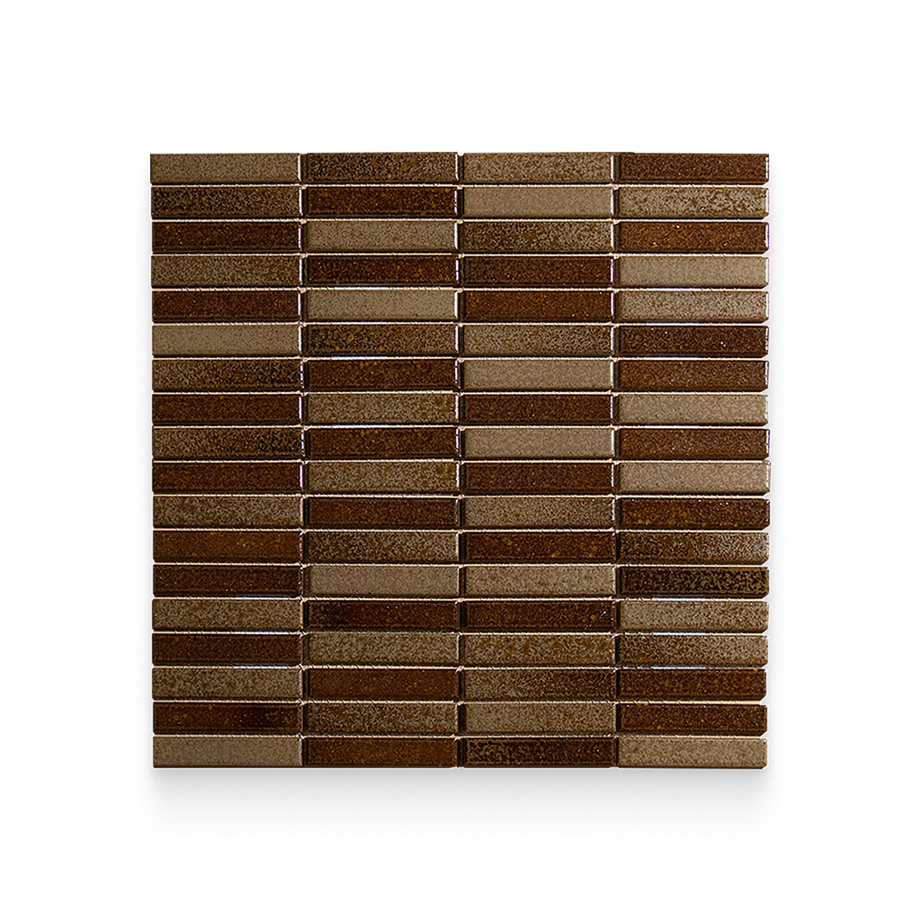 Suna 1.1x5.71 Mud Matte Stacked Mosaic
