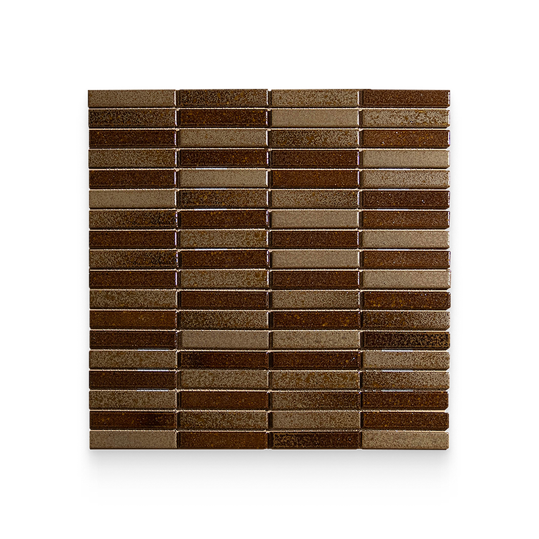 Suna 1.1x5.71 Mud Matte Stacked Mosaic
