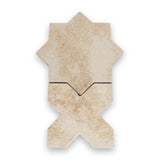Star and Cross 6x6 Cream Matte Cross Tile