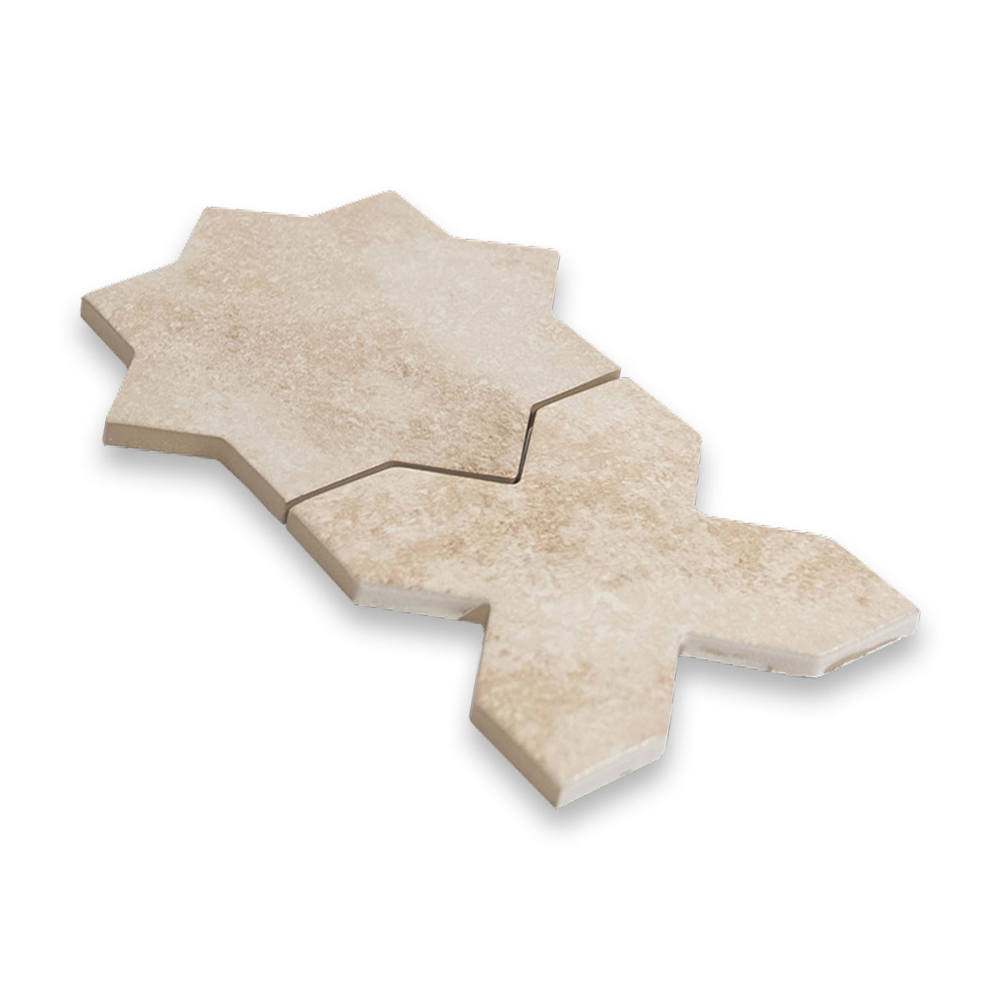 Star and Cross 6x6 Cream Matte Star Tile