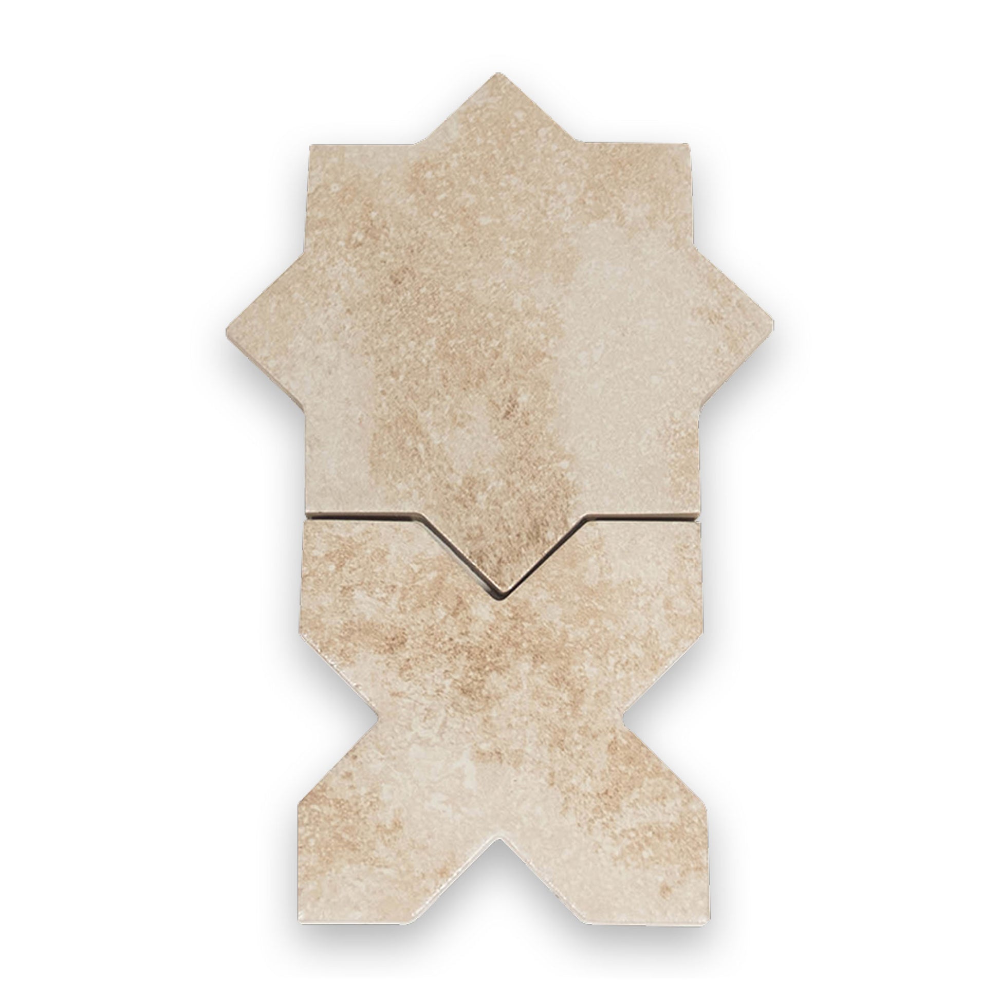 Star and Cross 6x6 Cream Matte Star Tile