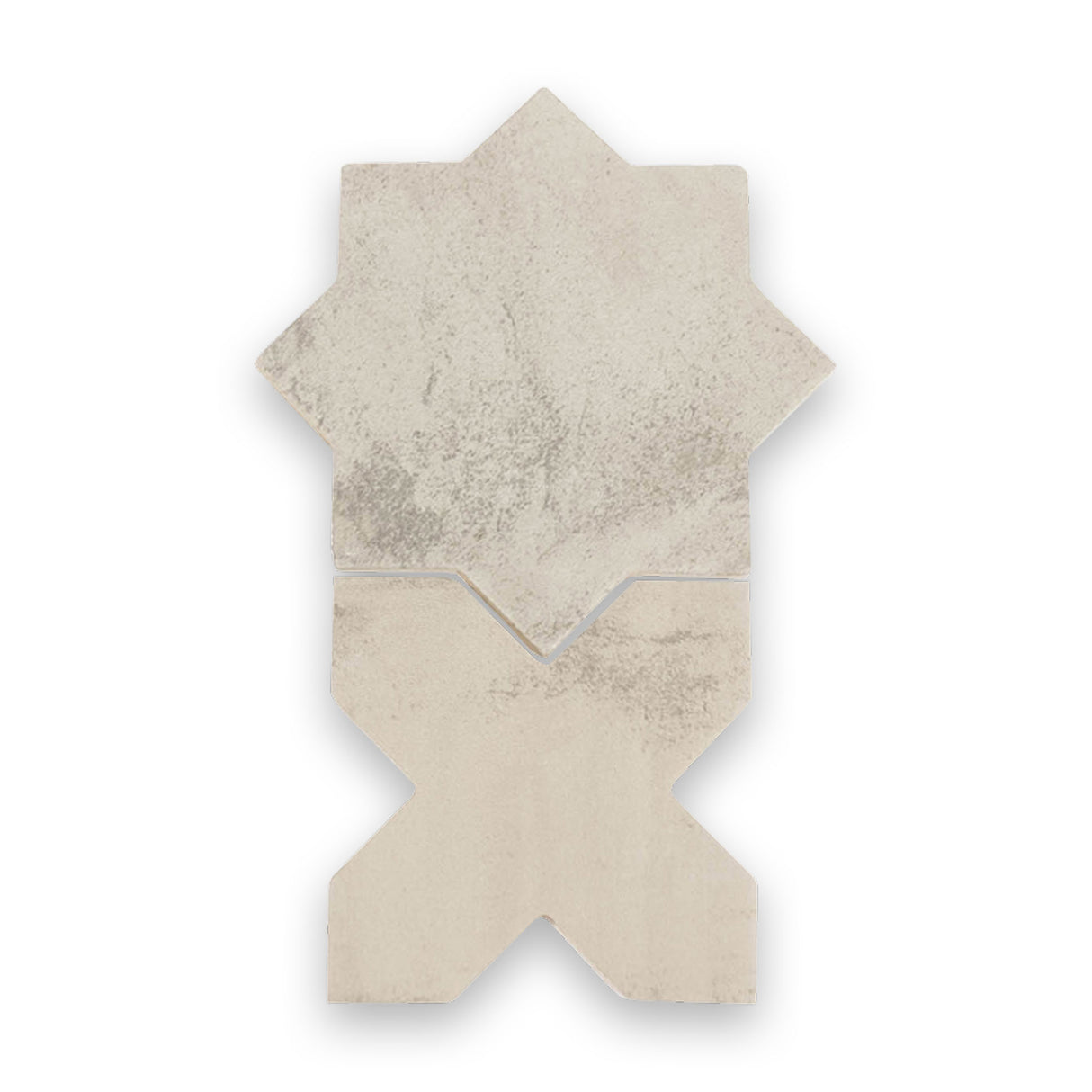 Star and Cross 6x6 Dove Matte Cross Tile