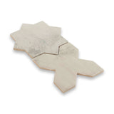 Star and Cross 6x6 Dove Matte Cross Tile