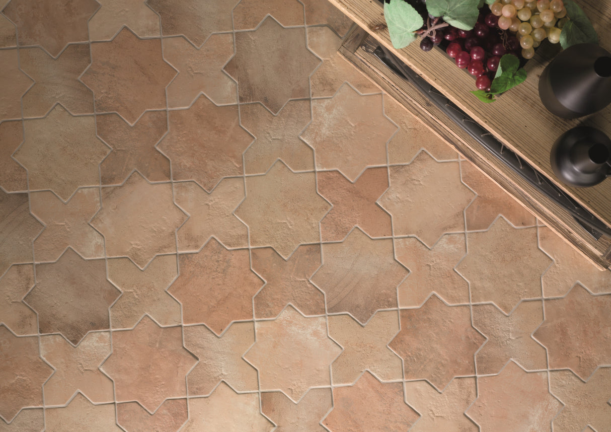 Star and Cross 6x6 Cotto Matte Star Tile