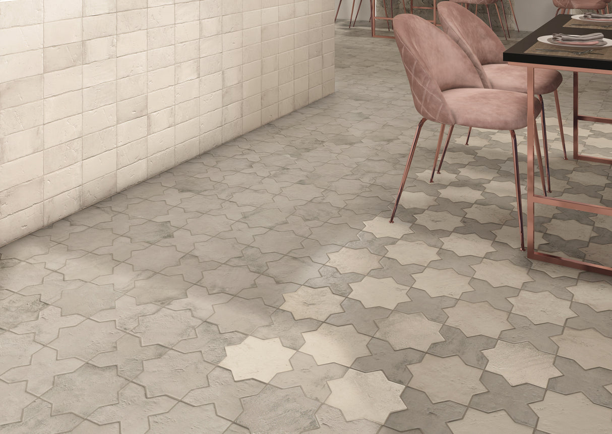 Star and Cross 6x6 Glacier Matte Star Tile