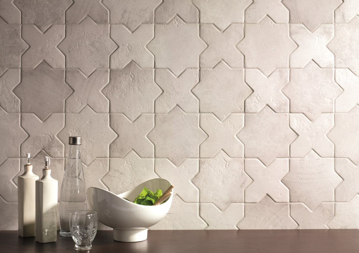 Star and Cross 6x6 Glacier Matte Cross Tile