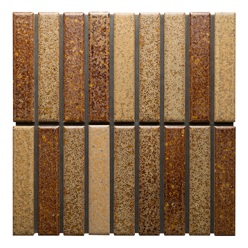 Suna 1.1x5.71 Mud Glossy Stacked Mosaic