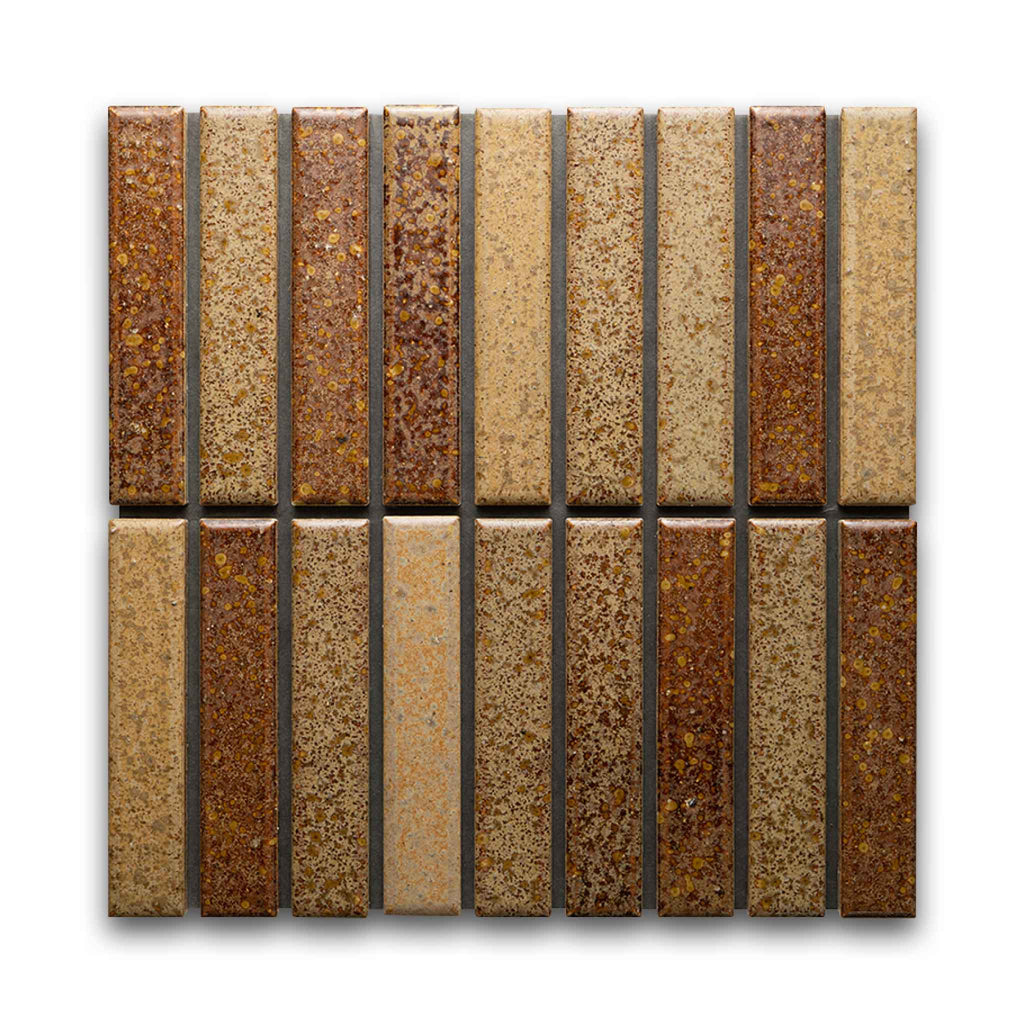 Suna 1.1x5.71 Mud Glossy Stacked Mosaic