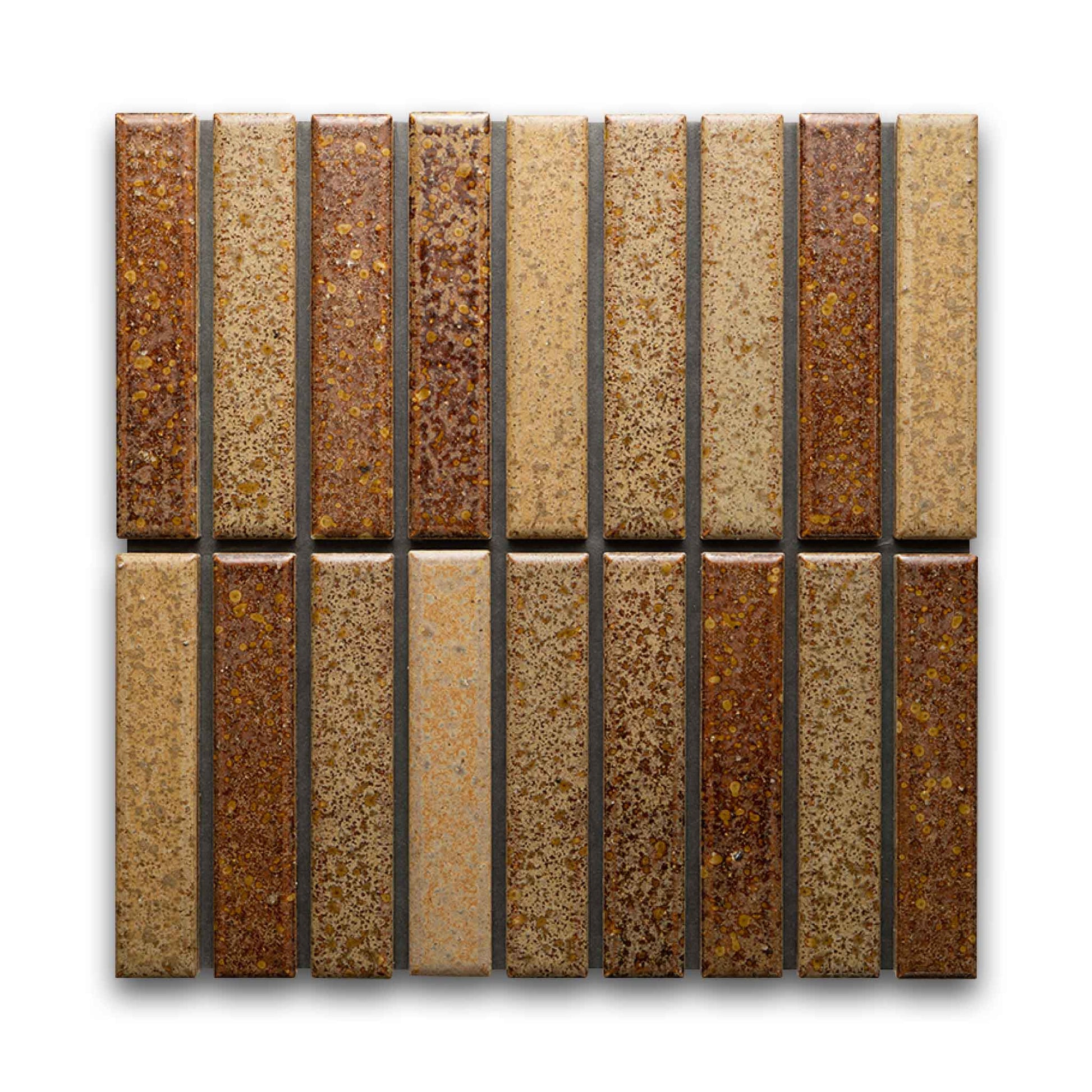 Suna 1.1x5.71 Mud Glossy Stacked Mosaic