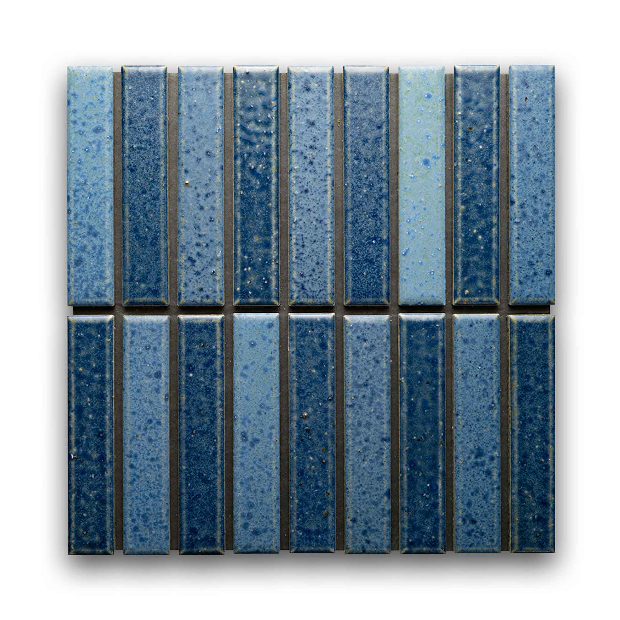 Suna 1.1x5.71 Tidal Blue Glossy Stacked Mosaic – Stone Products
