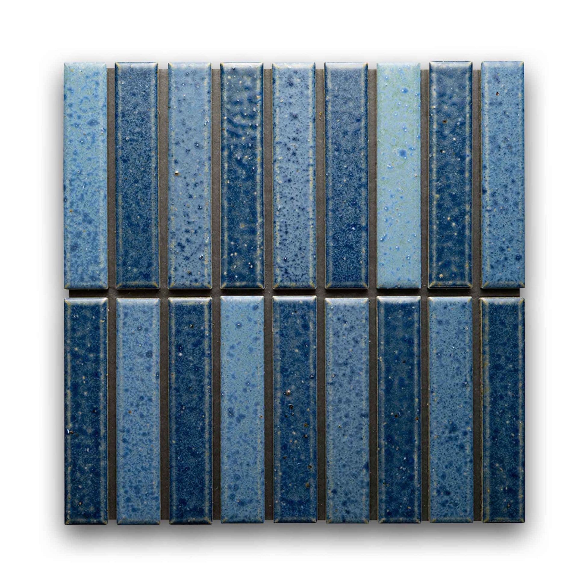Suna 1.1x5.71 Tidal Blue Glossy Stacked Mosaic