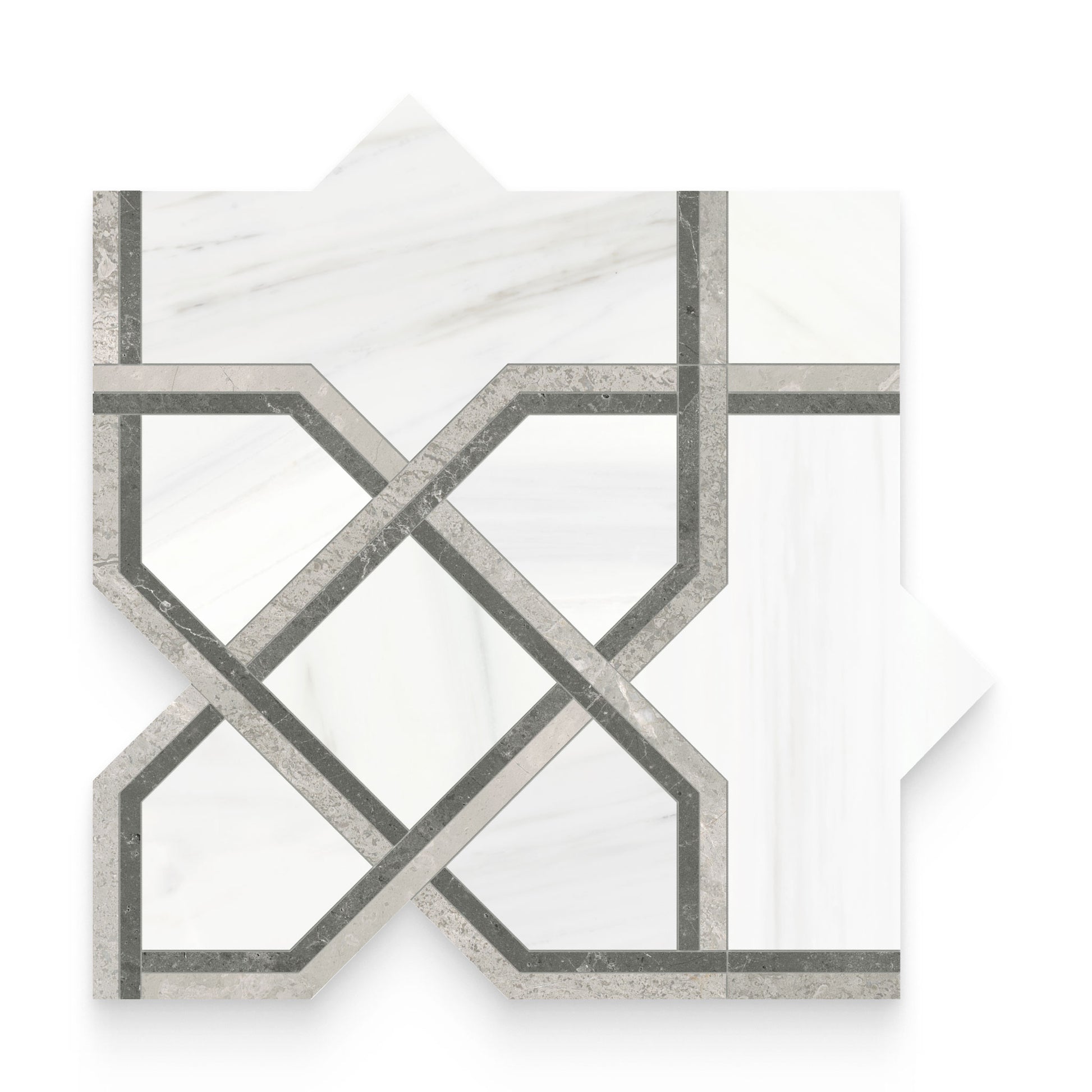 Tapestry Mist Honed w/ Polished Accents Mosaic