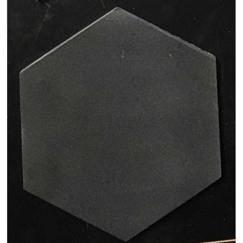 6x6 Basalt Black Honed Hexagon Tile