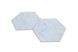 10x10 Carrara White Honed Hexagon Tile