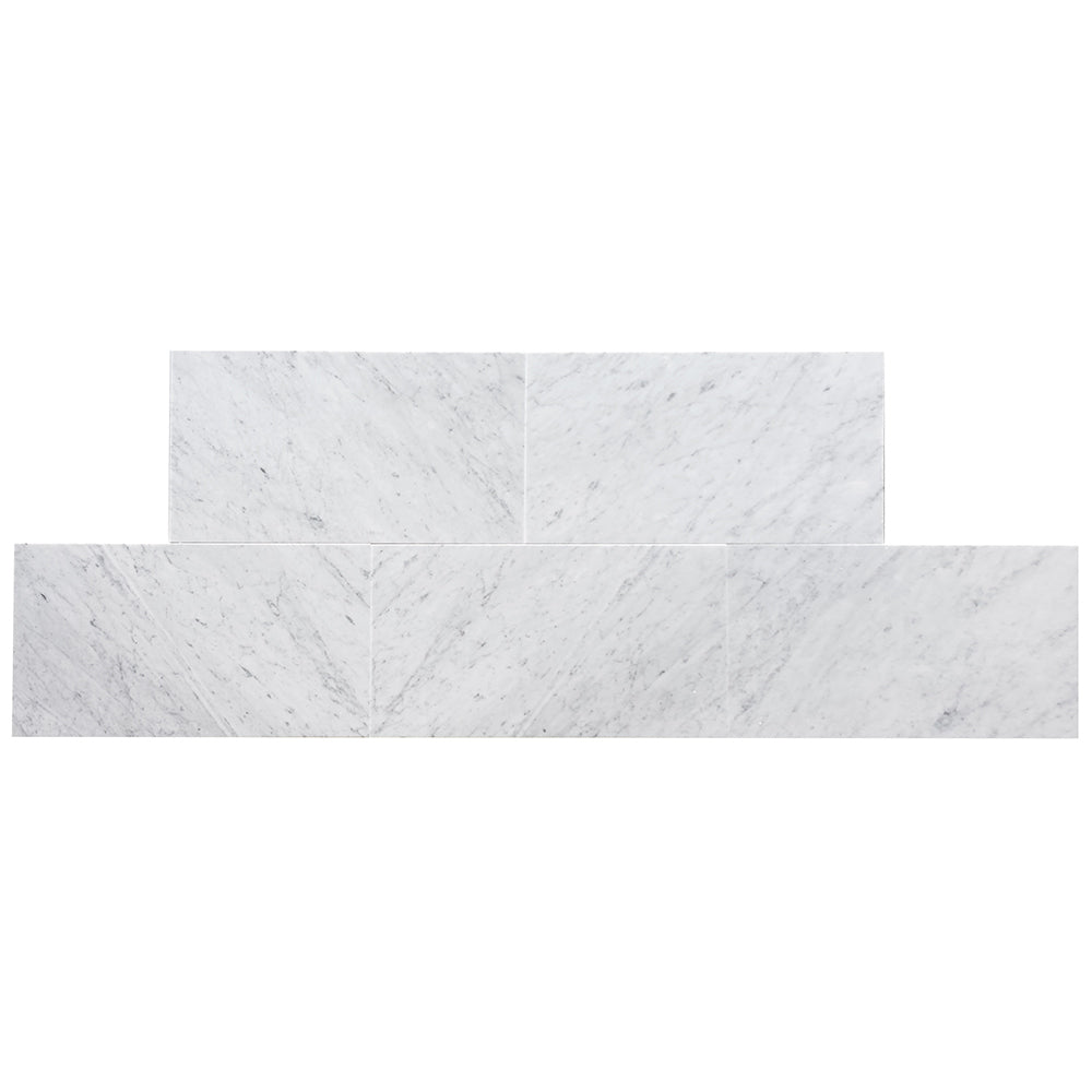 18x36 Carrara White Polished Rectangle Tile
