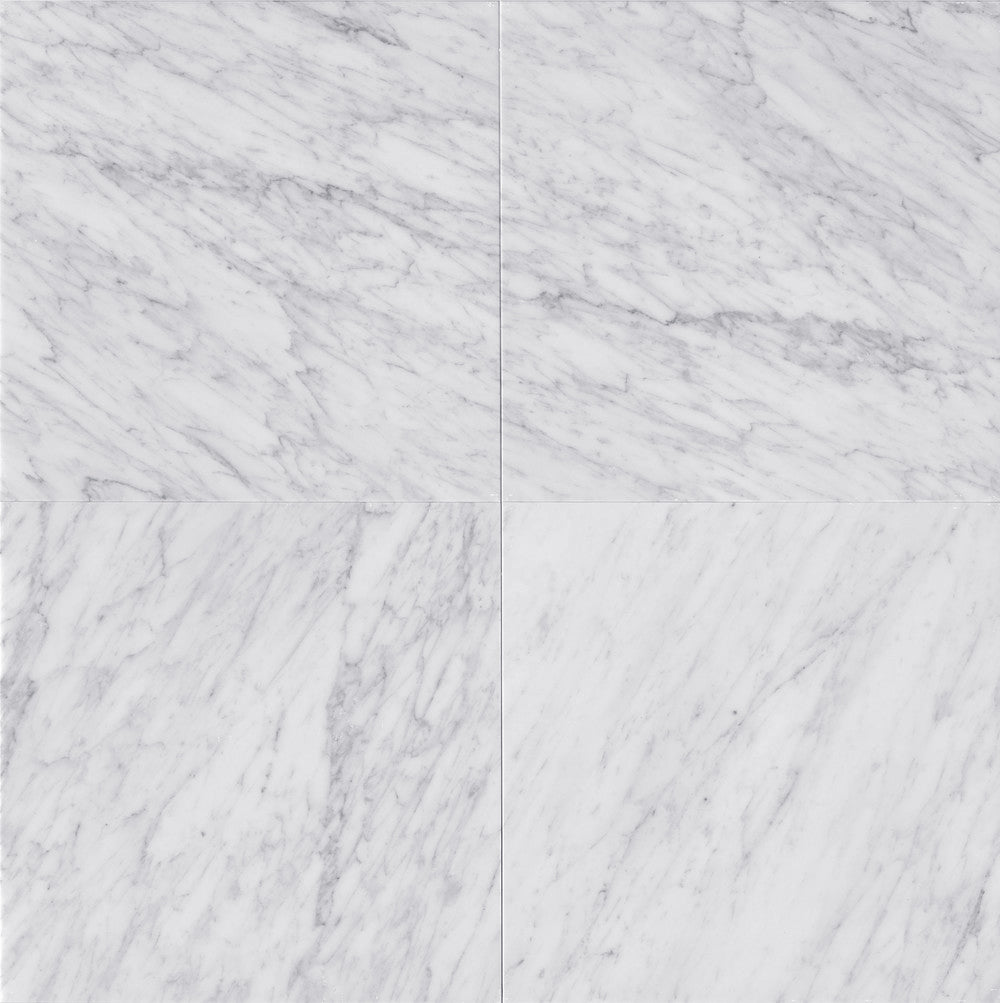 24x24 Carrara White Honed Square Tile