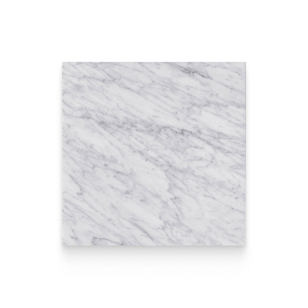 24x24 Carrara White Honed Square Tile