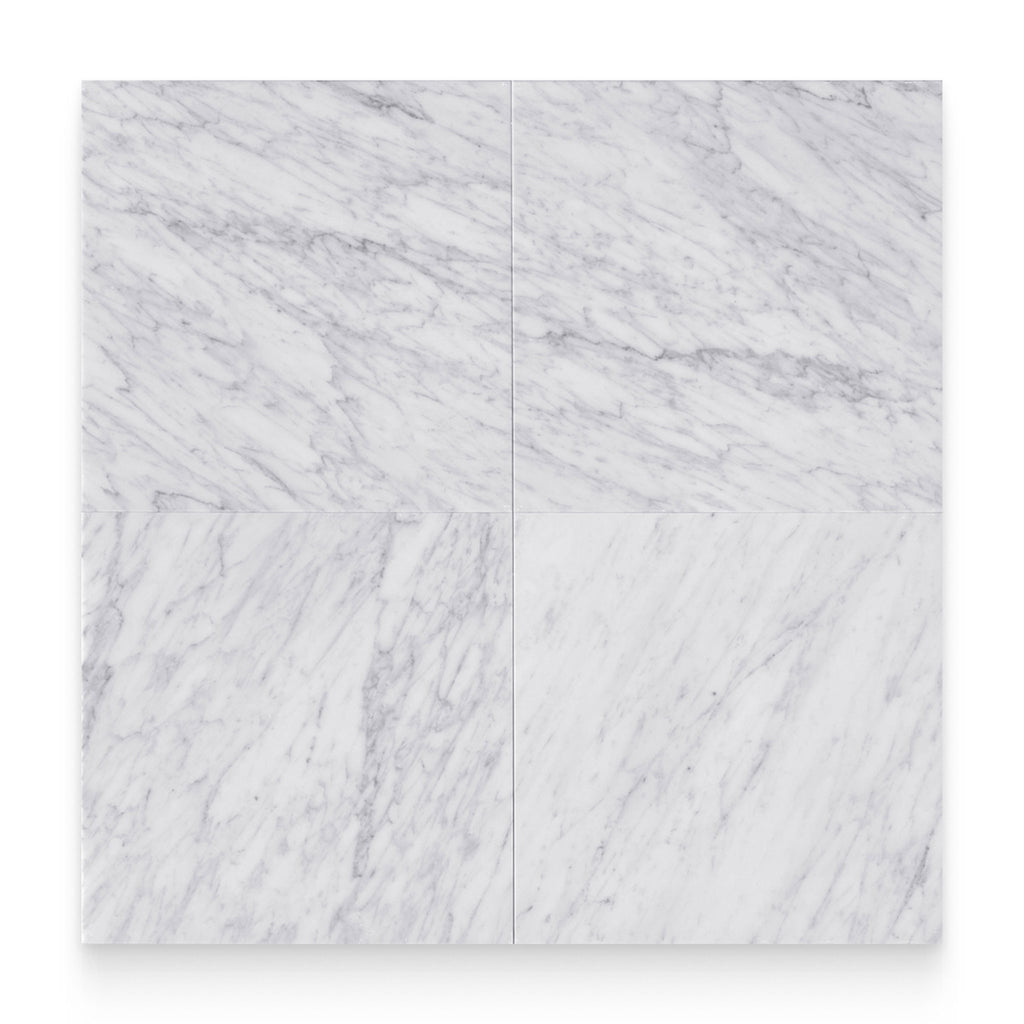 24x24 Carrara White Polished Square Tile