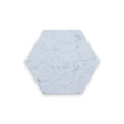 6x6 Carrara White Honed Hexagon Tile