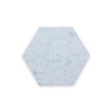 6x6 Carrara White Honed Hexagon Tile