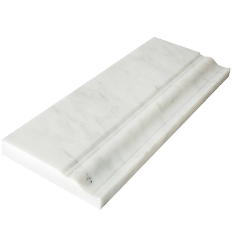4x12 Bianco Bello Honed Baseboard Trim