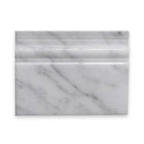 4x12 Carrara White Honed Baseboard Trim