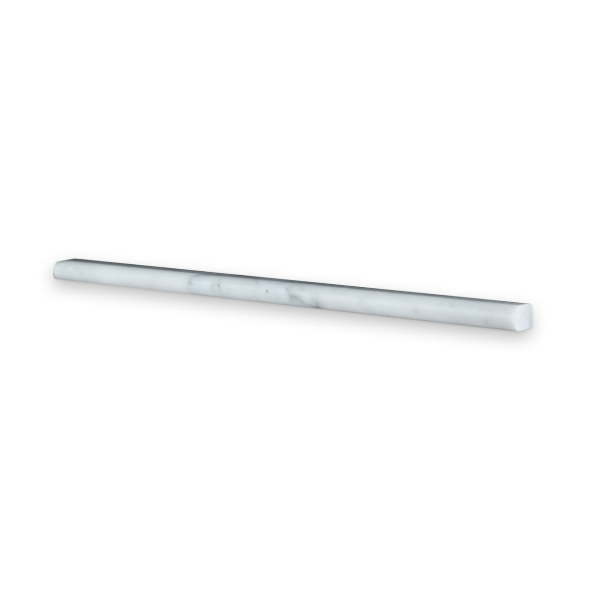 0.75x12 Carrara White Honed Bullnose Trim