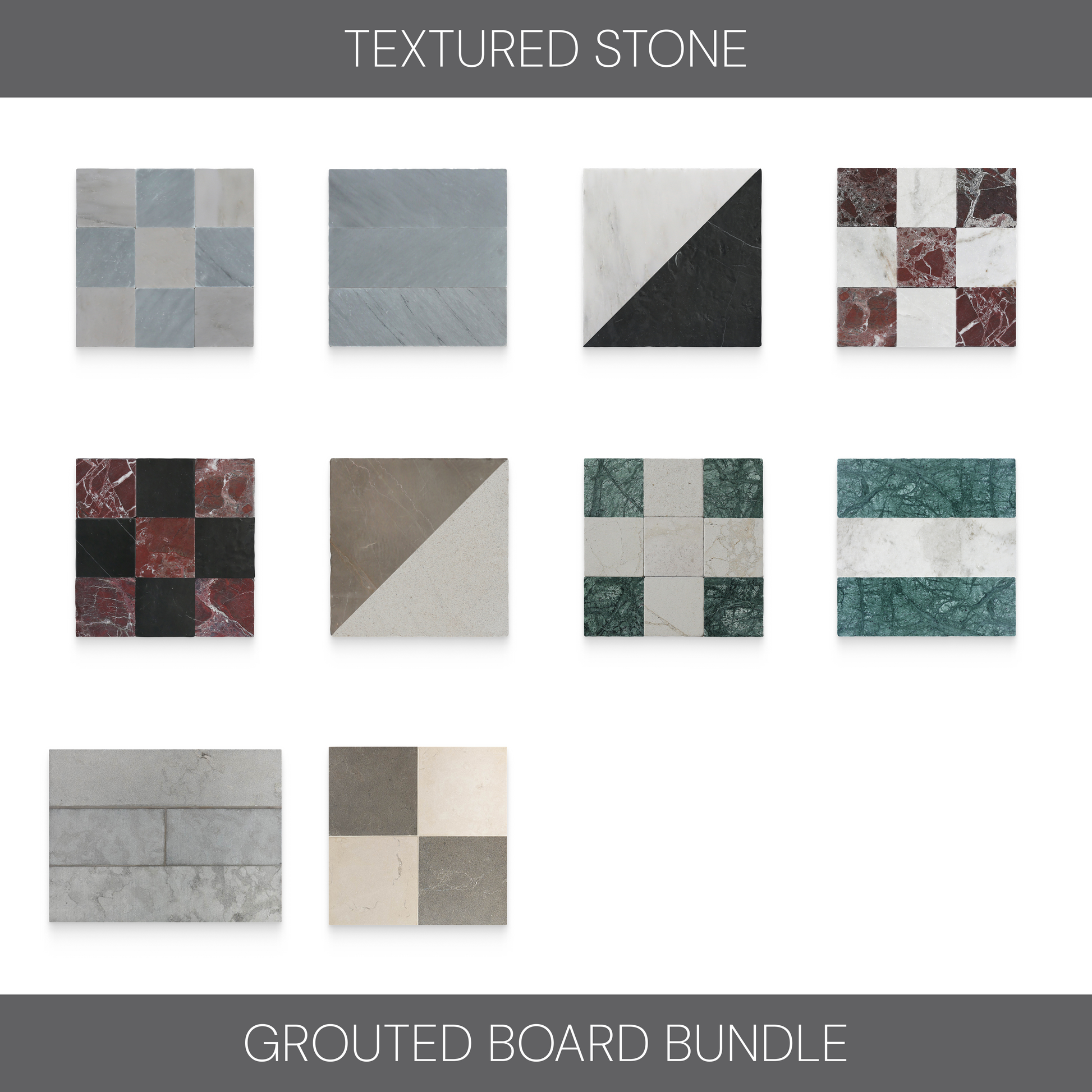 Textured Stone Grouted Board Bundle