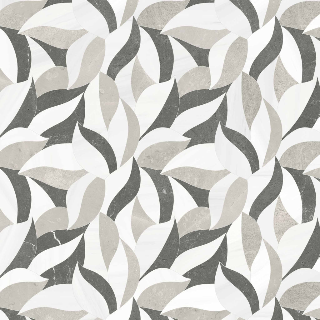 Verdant Mist Honed w/ Polished Accents Mosaic