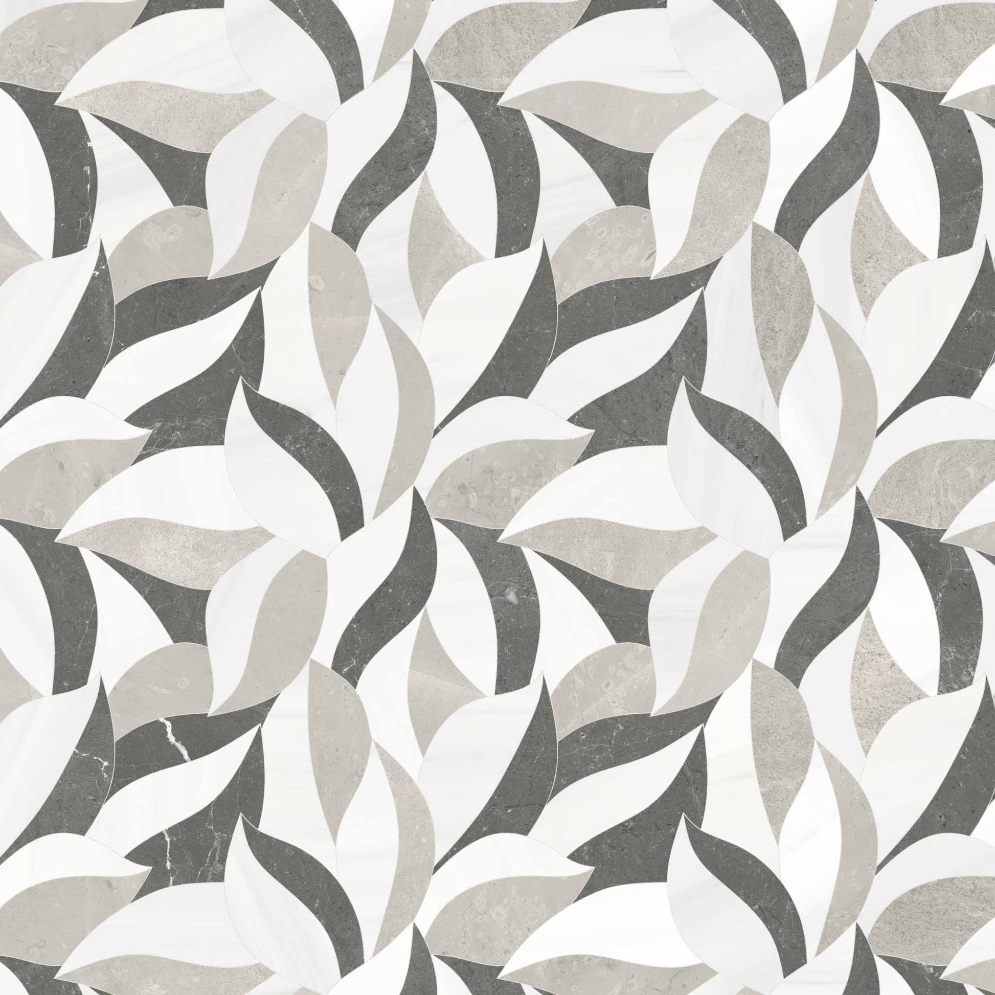 Verdant Mist Honed w/ Polished Accents Mosaic