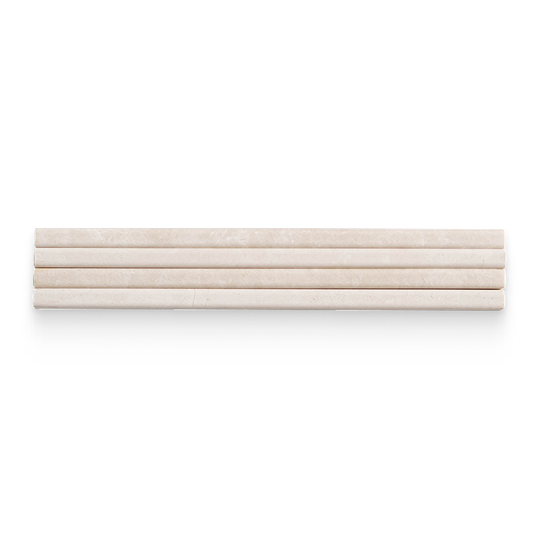 0.5x12 Vanilla Cream Honed Pencil Trim