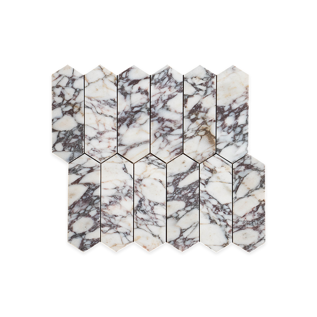 2x6 Viola Honed Picket Mosaic