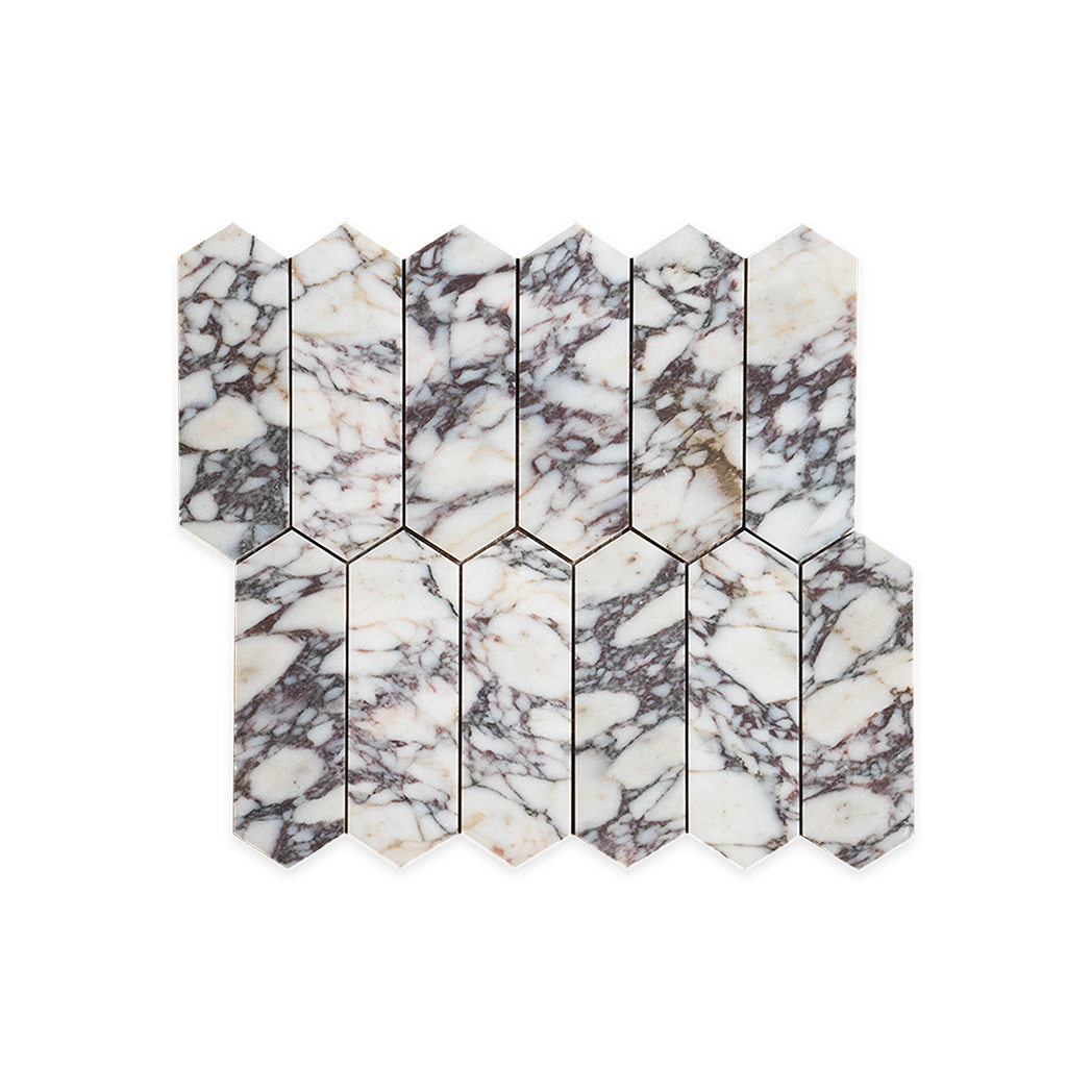 2x6 Viola Honed Picket Mosaic