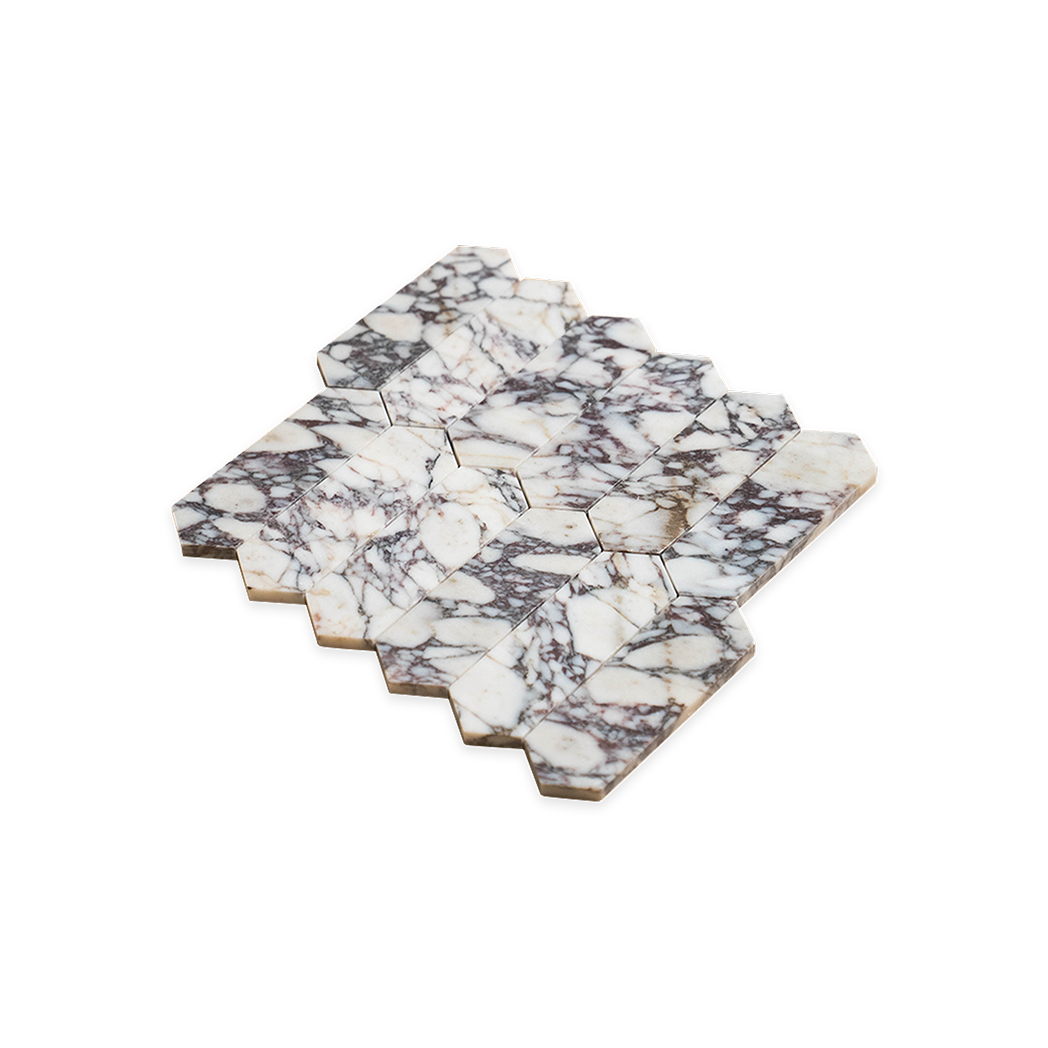2x6 Viola Honed Picket Mosaic