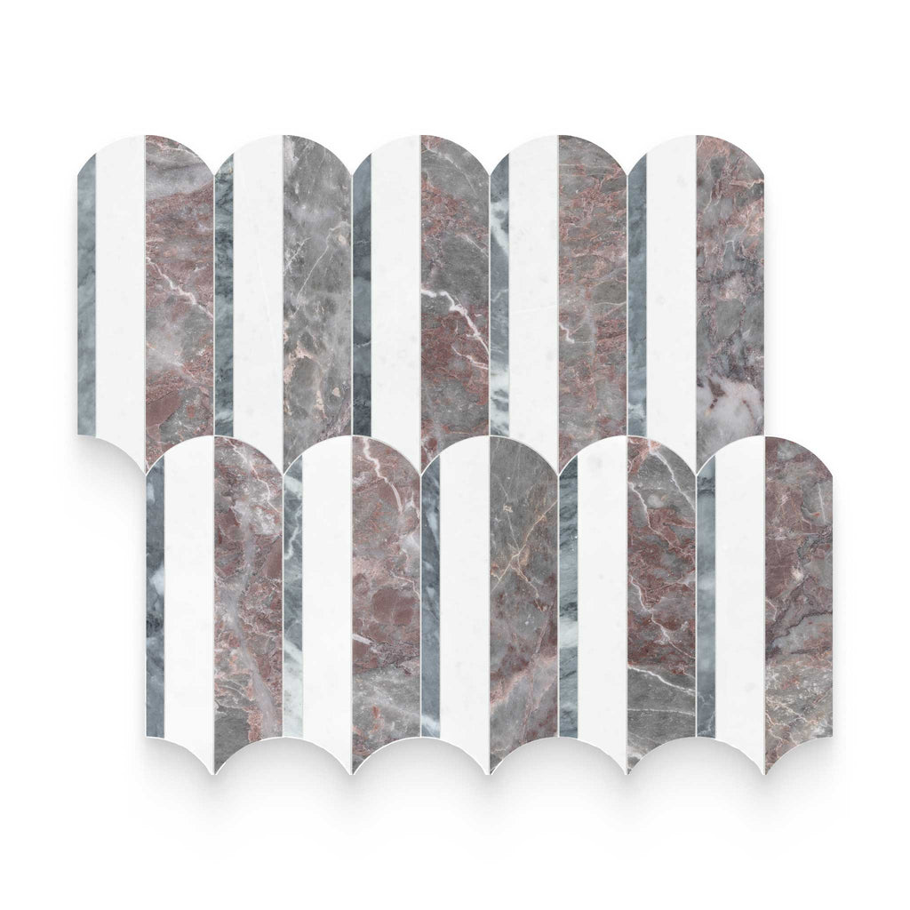 Wave Blush Honed Mosaic