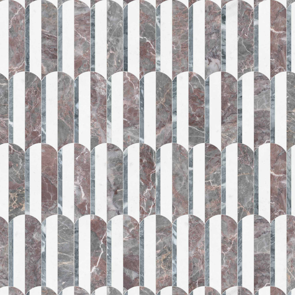 Wave Blush Honed Mosaic