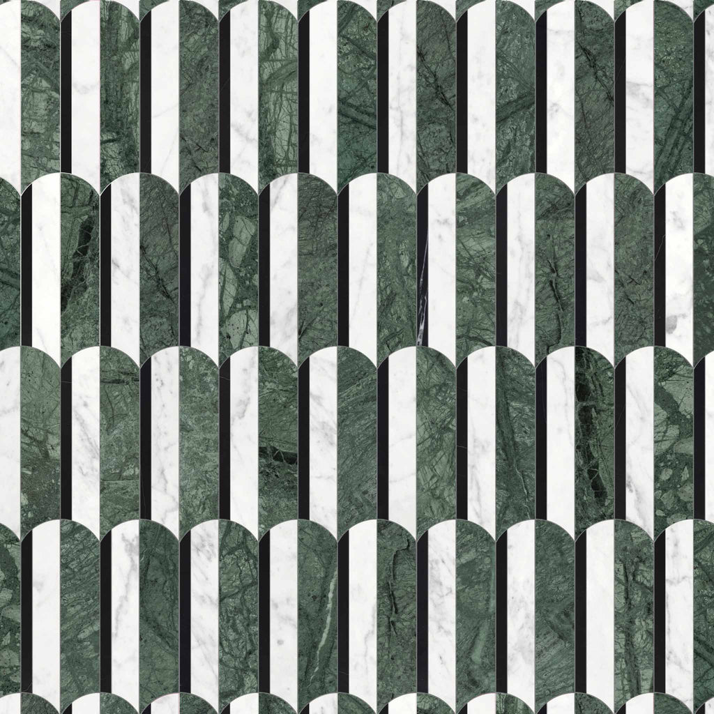 Wave Pine Polished Mosaic