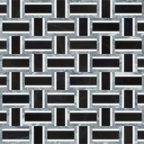 Weave Monochromo Polished w/ Honed Accents Mosaic